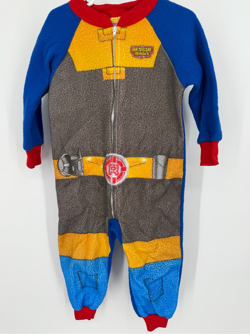 Vintage Rescue Hero’s Fisher Price Wormser Y2K Boys Pajamas One Piece Fleece 4